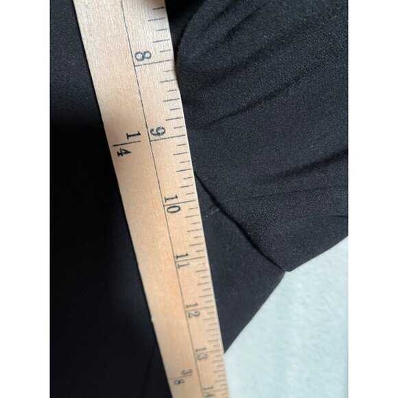 Zara Side Striped tapered cropped Trouser Pants blk sz M - Picture 4 of 6